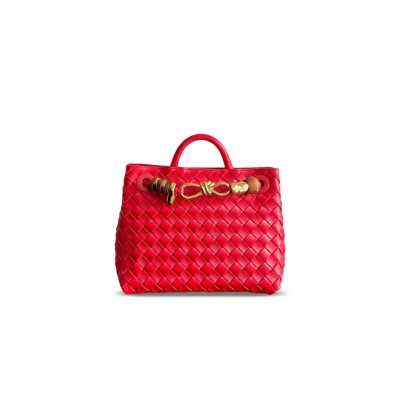 BOTTEGA VENETA SMALL ANDIAMO FLAG RED 743568 (25*22*10.5cm)